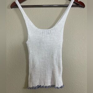 NWT American Eagle cream knit tank size small